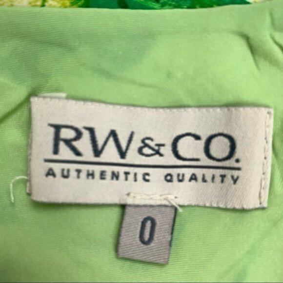 RW & Co. Green Floral A Line Skirt - Picture 2 of 5